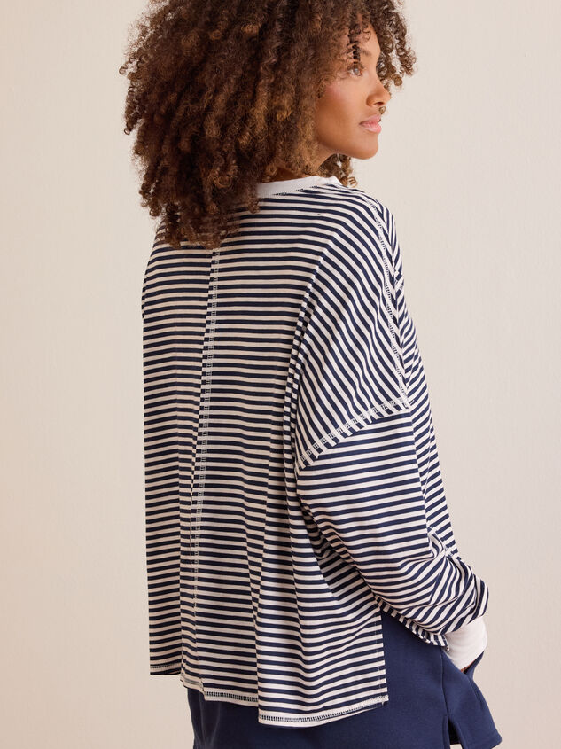 Her League Striped Pullover Detail 6 - TULLABEE
