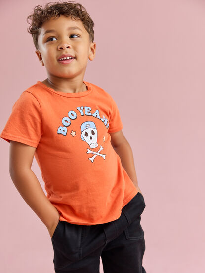 Boo Yeah Skeleton Toddler Tee - TULLABEE