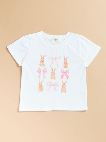 Bunny Bow Graphic Tee - TULLABEE