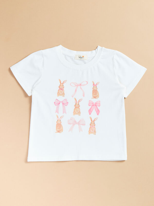 Bunny Bow Graphic Tee Detail 2 - TULLABEE