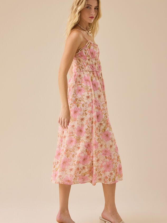 Ivey Flower Maxi Dress Detail 3 - TULLABEE
