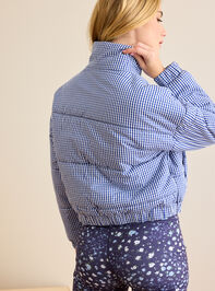 Gingham Glow Puffer Jacket Detail 5 - TULLABEE