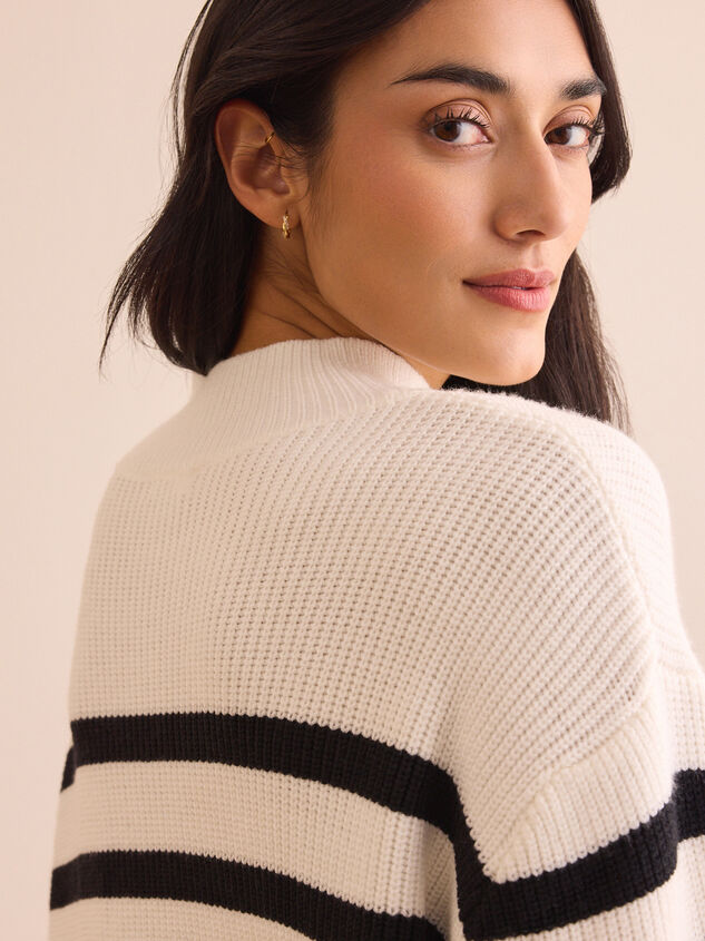 Studio Stride Mockneck Sweater Detail 5 - TULLABEE