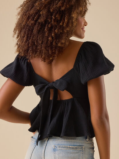 Nia Tie Back Babydoll Top - TULLABEE