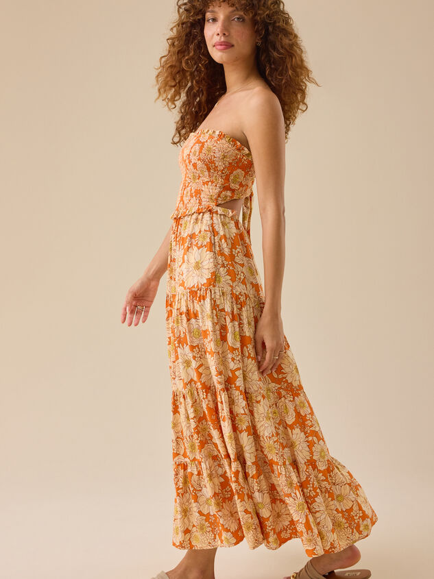 Océane Floral Maxi Dress Detail 4 - TULLABEE