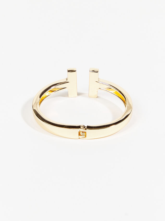 Chunky Hinged Bangle Detail 2 - TULLABEE