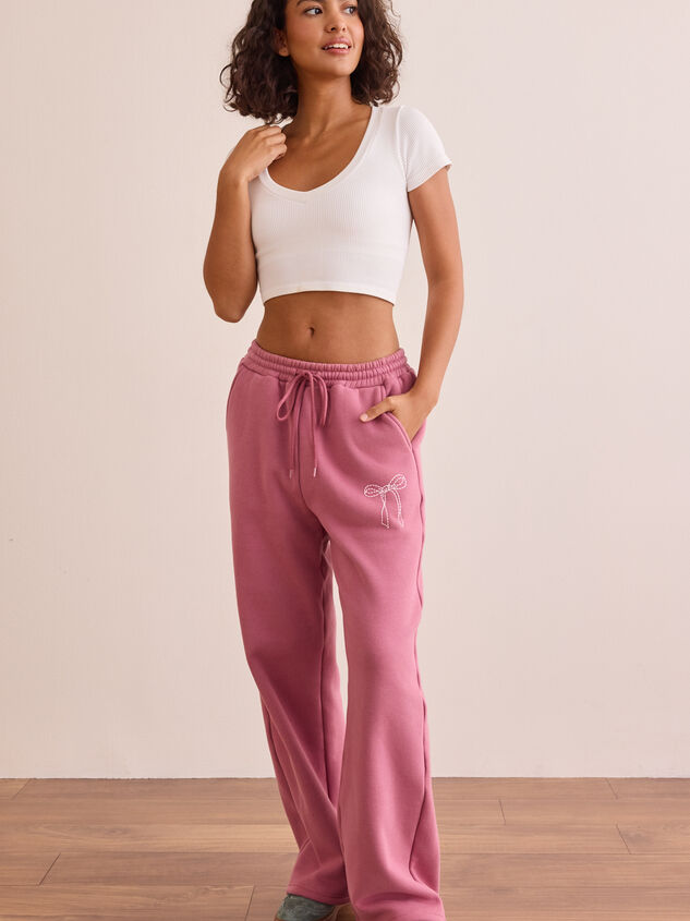 Snuggle Bow Sweatpants - TULLABEE