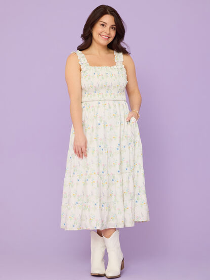 Vivienne Floral Mama Midi Dress - TULLABEE