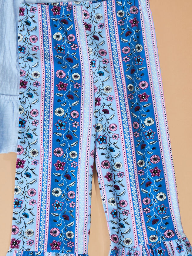 Groovy Floral Toddler Set Detail 2 - TULLABEE