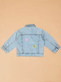 Maya Embroidered Denim Jacket Detail 4 - TULLABEE