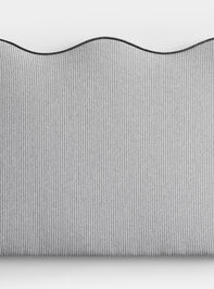 Gemma Stripe Upholstered Headboard Detail 3 - TULLABEE