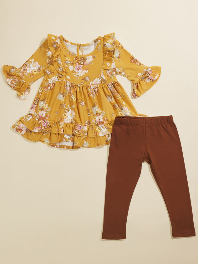 Eryn Baby Floral Ruffle Top and Legging Set Detail 1 - TULLABEE