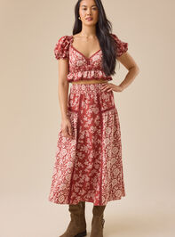 Amy Floral Midi Skirt - TULLABEE
