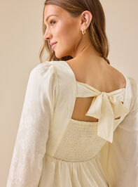 Alexa Long Sleeve Mini Dress Detail 3 - TULLABEE