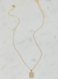 18K Gold Signature Letter Necklace -B Detail 2 - TULLABEE