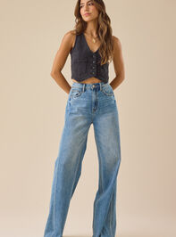 Harlee Denim Vest Detail 2 - TULLABEE