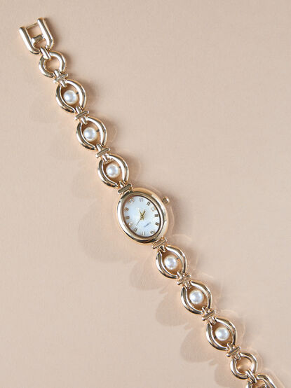 Pearl Oval Face Watch - TULLABEE