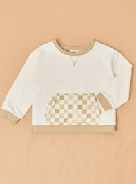 Vance Checkered Sweatshirt Detail 2 - TULLABEE