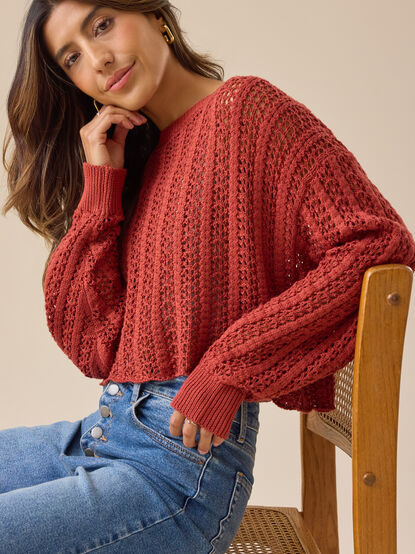 Anya Pointelle Sweater - TULLABEE