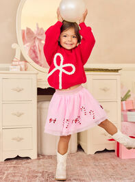 Candy Cane Bow Tutu Skirt - TULLABEE