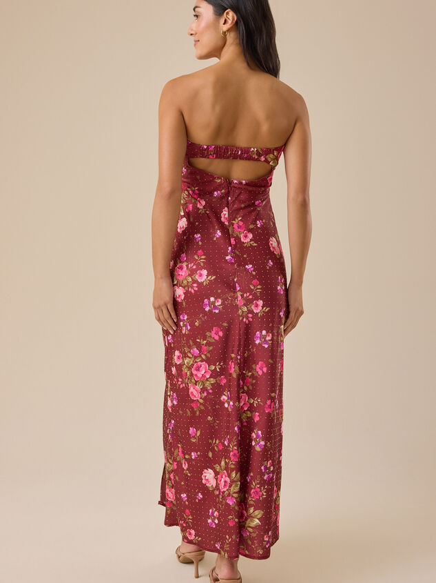 Paityn Floral Strapless Maxi Dress Detail 4 - TULLABEE