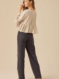 Grace Bell Sleeve Striped Top Detail 4 - TULLABEE