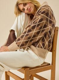 Karla Argyle Oversized Cardigan Detail 4 - TULLABEE