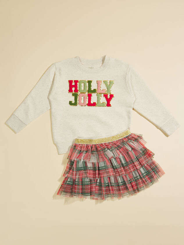 Holly Jolly Patch Sweatshirt Detail 2 - TULLABEE