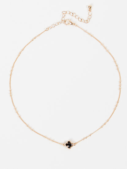 Dainty Clover Charm Choker Necklace - TULLABEE