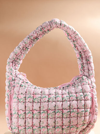 Proficient Floral Quilted Puffer Shoulder Bag - TULLABEE