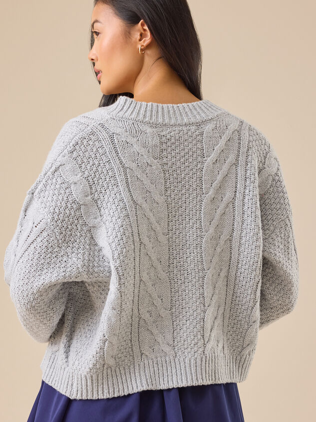 Daphne Cable Cardigan Detail 4 - TULLABEE