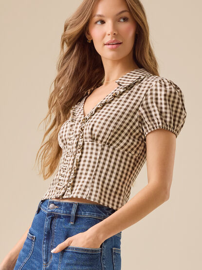Skylar Gingham Top - TULLABEE