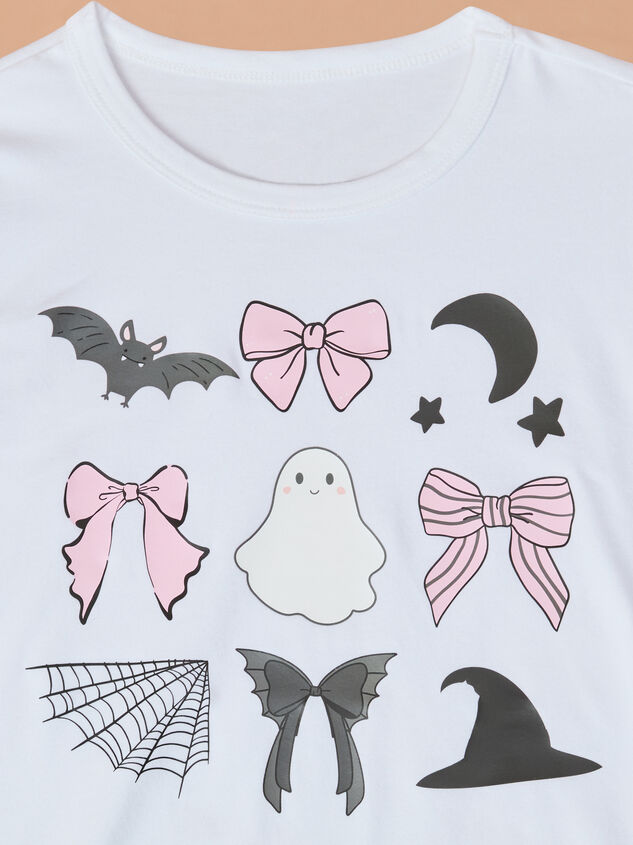 Spooky Coquette Grid Tee Detail 2 - TULLABEE