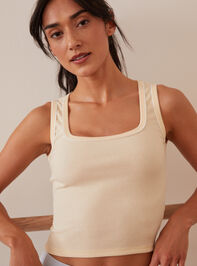 Breezy Ribbed Tank Detail 2 - TULLABEE