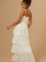 Umber Embroidered Lace Dress Detail 7 - TULLABEE