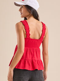 Kelly Tiered Tank Top Detail 3 - TULLABEE