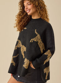 Raven Leopard Sweater Detail 4 - TULLABEE