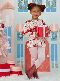 Poinsettia Tunic and Leggings Set by MudPie - TULLABEE