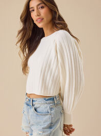 Claire Ribbed Crop Sweater Detail 4 - TULLABEE