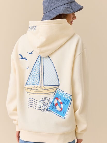 Maine Sailboat Hoodie - TULLABEE