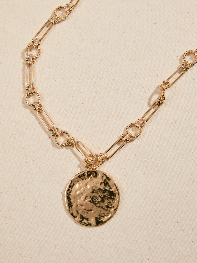 Martha Hammered Coin Statement Necklace - TULLABEE