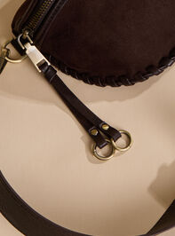 Chocolate Whipstitch Belt Bag Detail 3 - TULLABEE