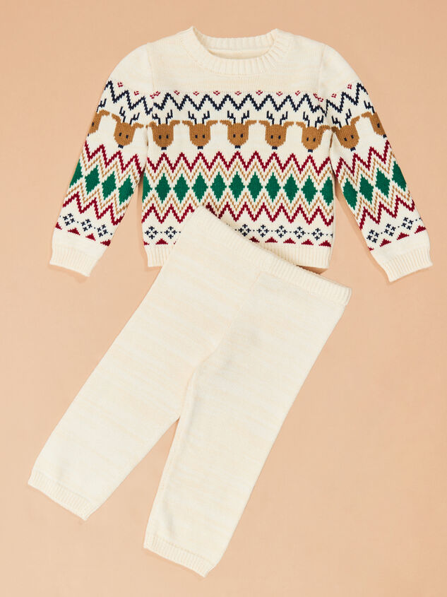 Reindeer Sweater and Pant Set Detail 2 - TULLABEE
