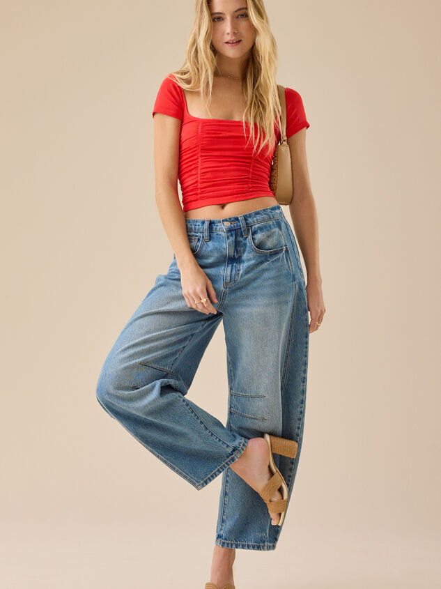 Emerson Ruched Cami Detail 2 - TULLABEE