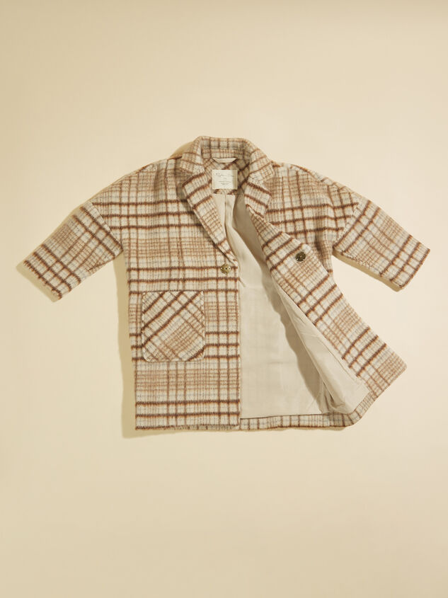 Gemma Plaid Longline Coat by Rylee + Cru Detail 2 - TULLABEE