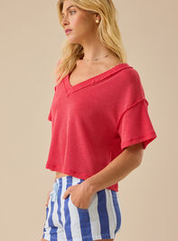 Ada Ribbed Boxy Tee Detail 3 - TULLABEE