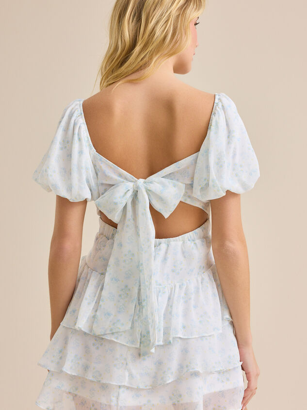 Tillee Floral Mini Dress Detail 5 - TULLABEE