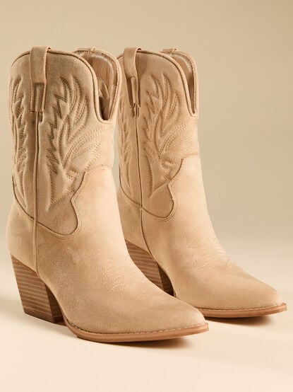 Nicole Beige Bootie - TULLABEE