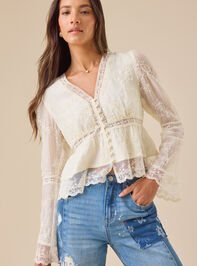 Clarice Embroidered Babydoll Top - TULLABEE