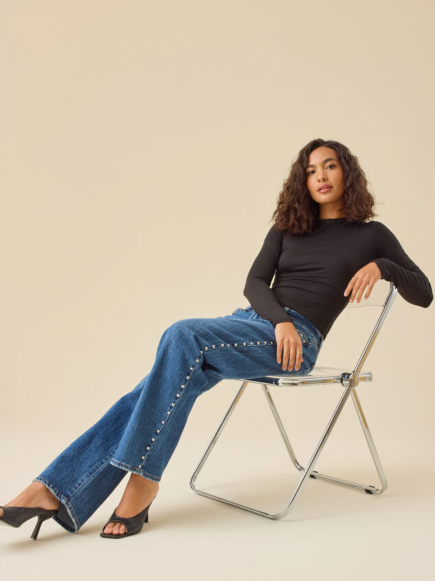 Campbell Seamless High Neck Top Detail 2 - TULLABEE